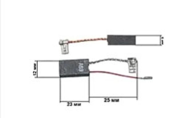 Щетки для электроинструмента 6*12*23 А-69(3 провода) KOSA