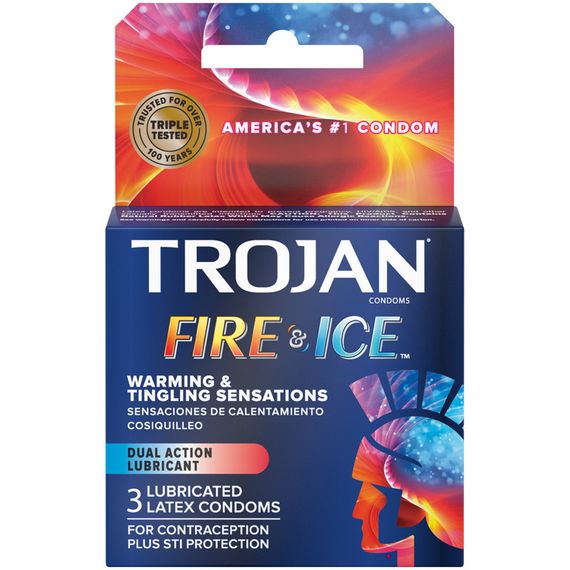 Упаковка презервативів 3шт Trojan Fire & Ice