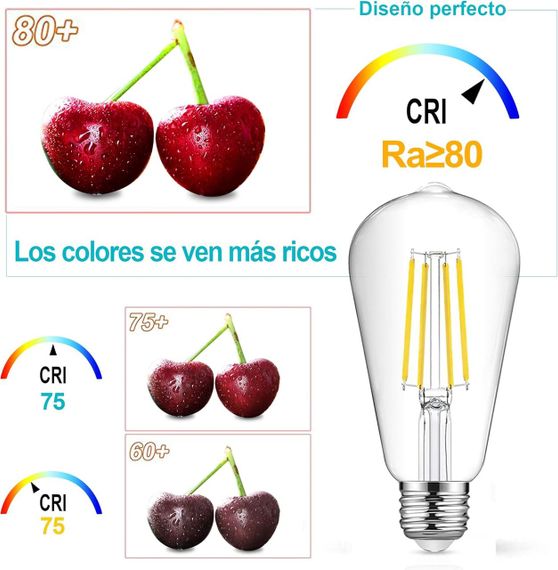 Світлодіодна лампа розжарювання EXTRASTAR ST64 E27, холодне світло 6500 K, 8 Вт, вінтажна лампа в стилі ретро 95 | Зображення 5