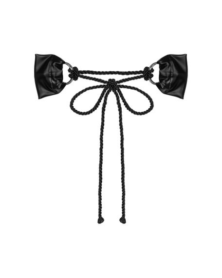 Связывающиеся наручники Obsessive Cordellis Черные One Size | Зображення 1