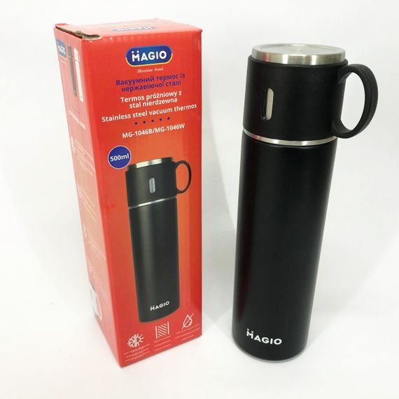 Термос MAGIO MG-1046B 0.5 л, Термос для спортсменів, Термокружка з вакуумною ізоляцією | Зображення 6