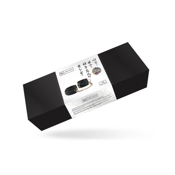 Наручники з ланцюжком Liebe Seele Black Organosilicon Wrist Cuff, екошкіра Sex Aura | Зображення 5