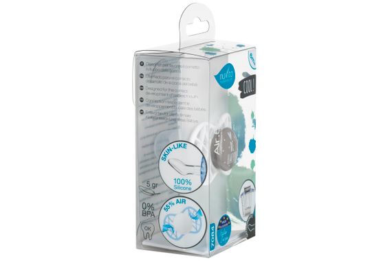 Пустышка ортодонтическая Nuvita NV7084 Air55 Cool 6m+ &quot;BE HAPPY&quot; жемчужно-серая (NV7084PG) | Зображення 3