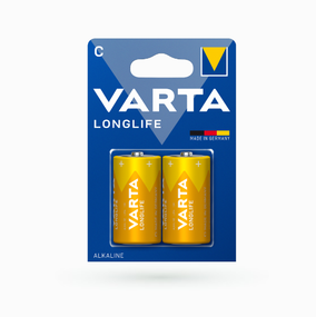 Батарейка калюжна C/LR14 (бл-2шт) VARTA Longlife