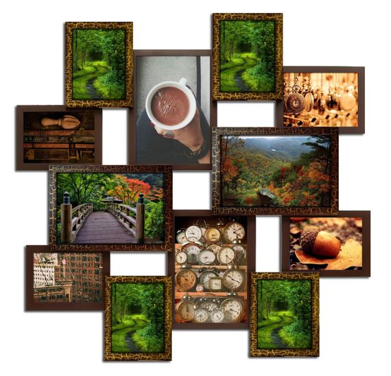 Мультирамка Mega-frame Golden Chocolate на 12 фото
