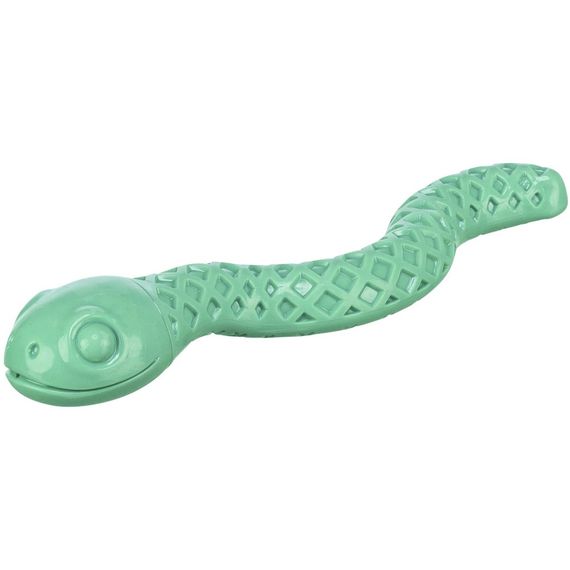 Іграшка Trixie для собак Змія для ласощів термопластична гума 27 см зелена