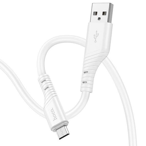 Дата кабель Hoco X97 Crystal color USB to MicroUSB (1m) White | Зображення 1
