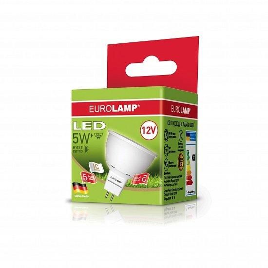Точечная светодиодная EUROLAMP LED Лампа ЕКО MR16 5W 12V GU5.3 3000K | Зображення 1