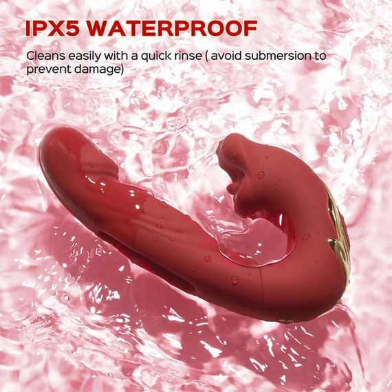 Вібратор 3в1 Pretty Love Night Lover 19 режимів червоний | Зображення 4