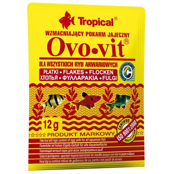 Корм Tropical Ovo-Vit для всіх акваріумних риб пластівці 12 г
