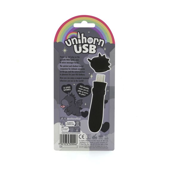 Вібратор-єдиноріжка Unihorn USB Bullet – Wild Spirit, віброкуля, USB-зарядка, 10 режимів | Зображення 4