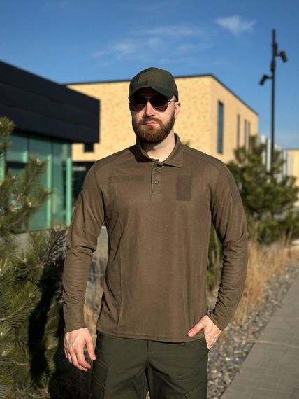 Військове поло Олива Coolpass Olive довгий рукав Military | Зображення 8