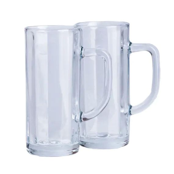 Набор пивных кружек 2 штуки по 500 мл стеклянная прозрачные HP576