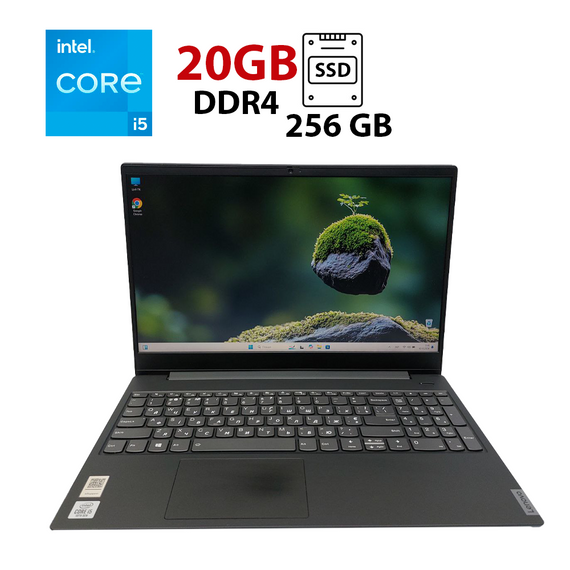 Ультрабук Lenovo IdeaPad S340 / 15.6" (1920x1080) TN / Intel Core i5-1035G1 (4 (8) ядра по 1.0 - 3.6 GHz) / 20 GB DDR4 / 256 GB SSD / Intel UHD Graphics / WebCam / USB 3.0 / HDMI б/у