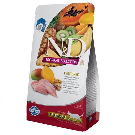 Сухий корм для стерилізованих котів з куркою Farmina N&D Tropical Selection Cat Sterilised, 1.5 кг