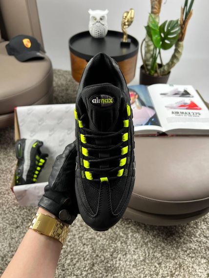 Чоловічі кросівки Air Max 95 Black Grey Lime весна / літо / осінь A3859 45 28,5 | Зображення 5