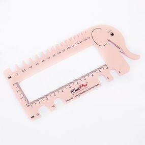 Шкала розмірів для спиць KnitPro з різаком, рожева