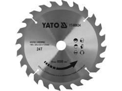 Диск пильный победитовый по дереву 190х20мм 24 зуба YATO YT-60634