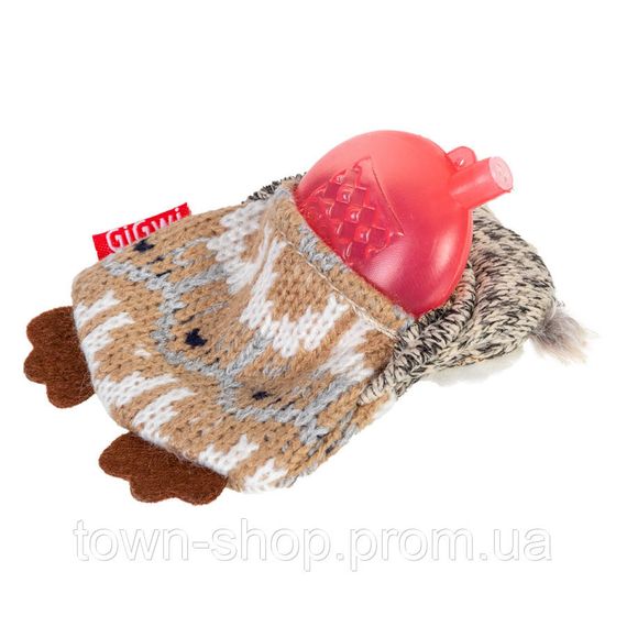 Игрушка для собак Сова с пищалкой GiGwi Plush, текстиль, 10 см | Зображення 2