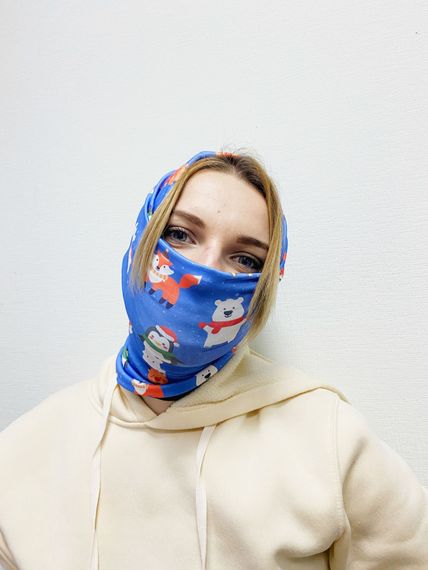 Захисна Баф маска на обличчя 4Profi Funny animals розмір S 14753 | Зображення 2