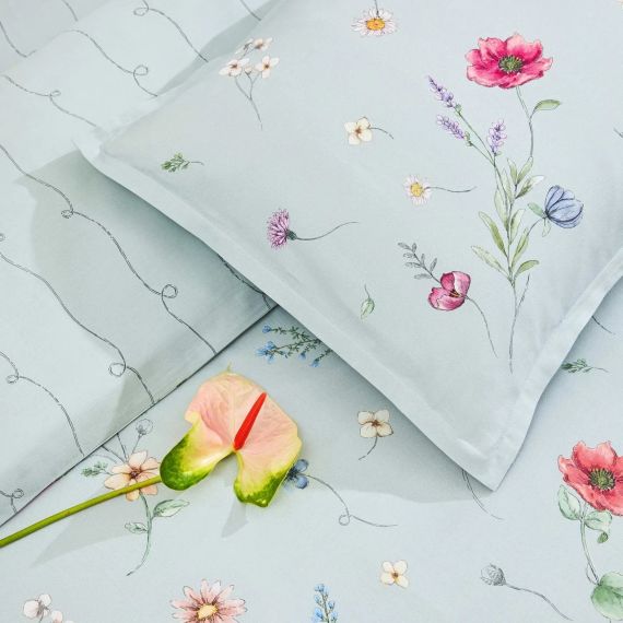 Постельное белье TAC Reborn Organik Satin 200×220 Solene | Зображення 1