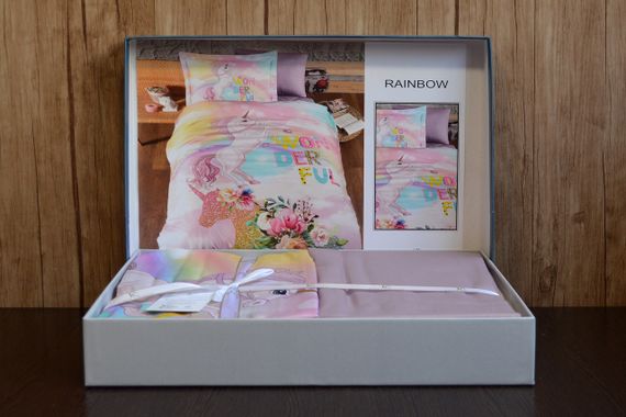Постільна білизна First Choice 3D Satin 160×220 Rainbow | Зображення 1