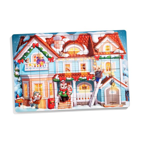 Пазл детский деревянный "Кошкин дом" (ПСД249) PSD249, 176 элементов | Зображення 1