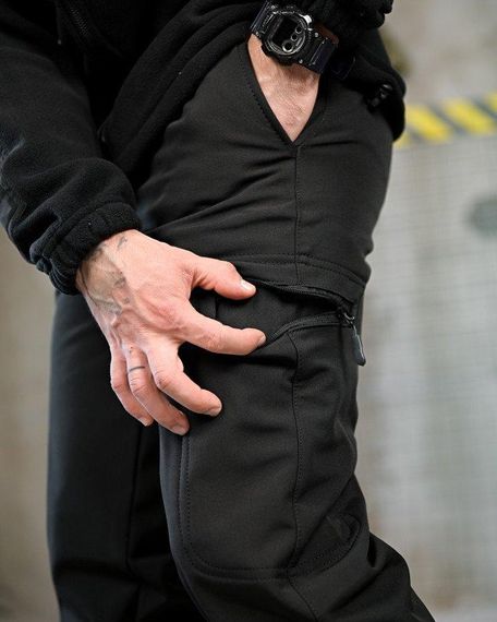 Тактичні штани софтшел REGION чорні ВТ7624 | Зображення 4