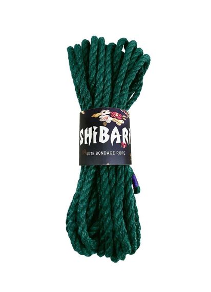 Джутова мотузка для шибарі Feral Feelings Shibari Rope, 8 м зелена Sex Aura