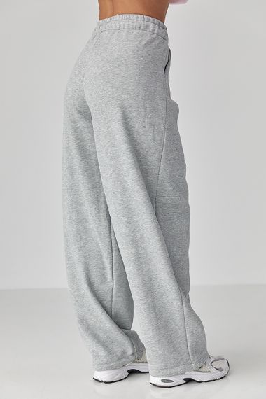 Жіночі теплі спортивні штани - сірий цвет, L (є розміри) | Зображення 1