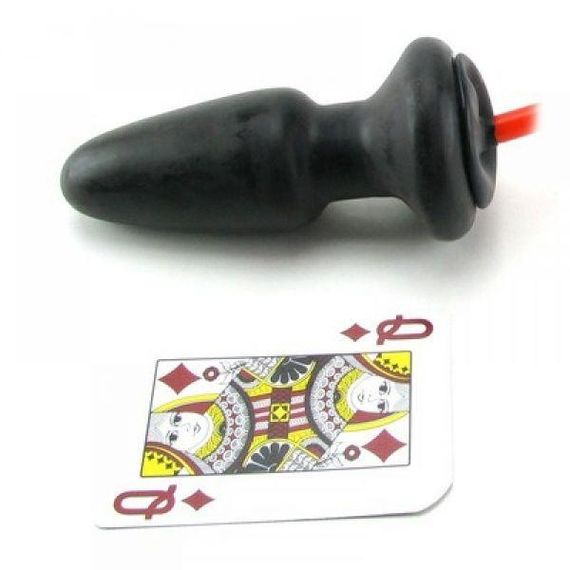 Надувна анальна пробка з грушею та присоскою CalExotics COLT Butt Plug, чорна, 10 × 4 см Sex Aura | Зображення 3