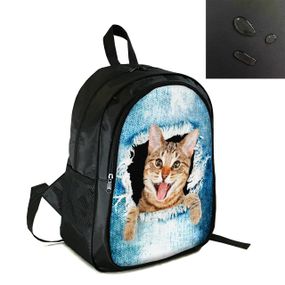 Рюкзак міський/шкільний 38×28см з принтом з котом/кошеням дитячий, підлітковий, спортивний (4141)