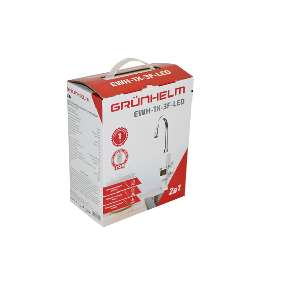 Электронагреватель проточной воды Grunhelm EWH-1X-3F-LED | Зображення 7