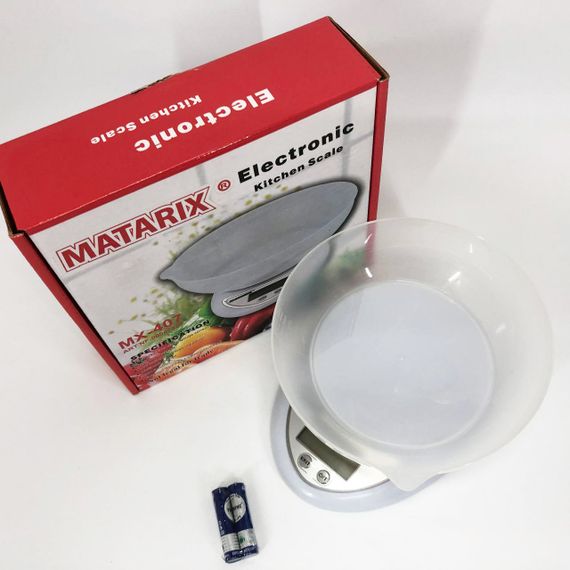 Торговые весы электронные для взвешивания продуктов Matarix MX-407 5 кг, Весы для еды кухонные DC-29 | Зображення 4
