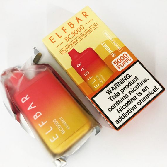 Elf Bar BC5000 смак Манго Персик (Sunset) | Зображення 1