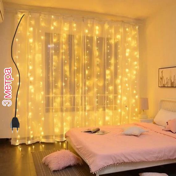 Гірлянда-штора теплий білий LED 3х3м 180L XPRO (46877-91019_167) | Зображення 2