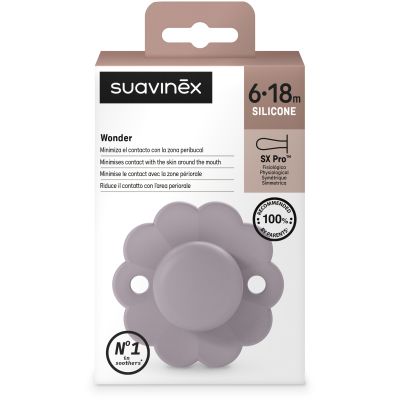 Пустышка Suavinex Wonder фізіологічна, 6-18 місяців, світло-фіолет (308391) | Зображення 2