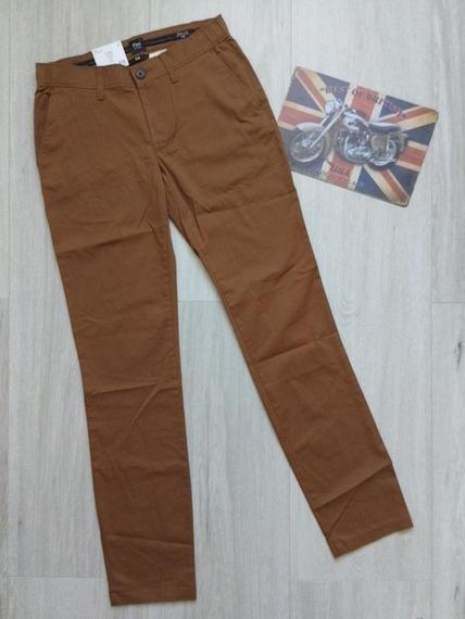 Коричневі чоловічі штани чінои р. 32/34 slim