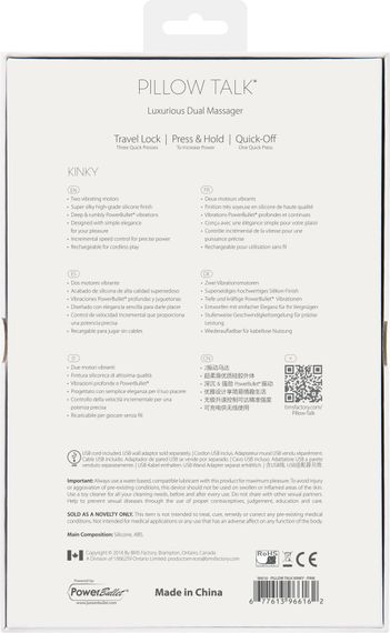 Розкішний вібратор-кролик Pillow Talk - Kinky Pink з кристалом Сваровські, потужний | Зображення 8