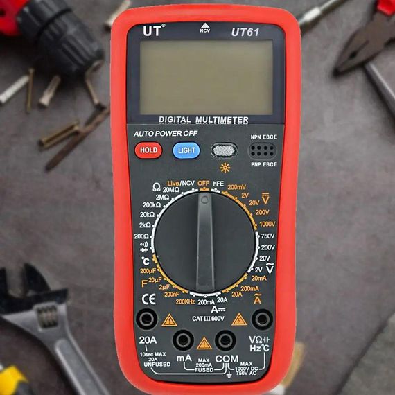 Цифровий мультиметр з підсвіткою екрану DT UT 61 / Тестер напруги / Електронний прилад для вимірювання струму | Зображення 4