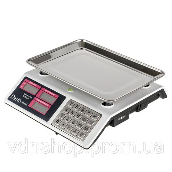 Ваги торгові до 50 кілограм з дисплеєм Dario DES-4V-40S, Ваги з платформою для торгівлі GF-33