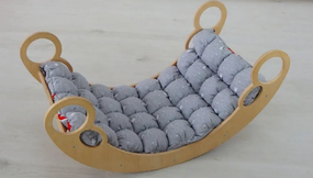 Дитяча гойдалка балансир з  матрасиком " Miny style" НОВИНКА !