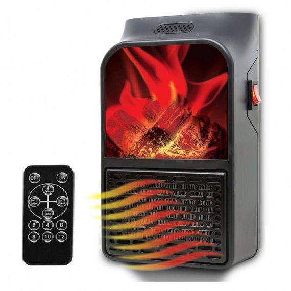 Портативний нагрівач з пультом Flame Heater (500 Вт) Економний | Зображення 5