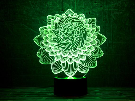 Змінна пластина для 3D світильників "Лотос 2" 3DTOYSLAMP | Зображення 1