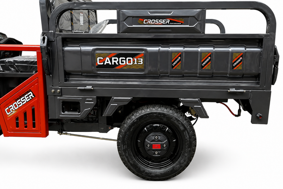 Електротрицикл Crosser CARGO 13 1000W 60 V 45 Ah, вантажний електроскутер самоскид до 400 кг Сірий | Зображення 7