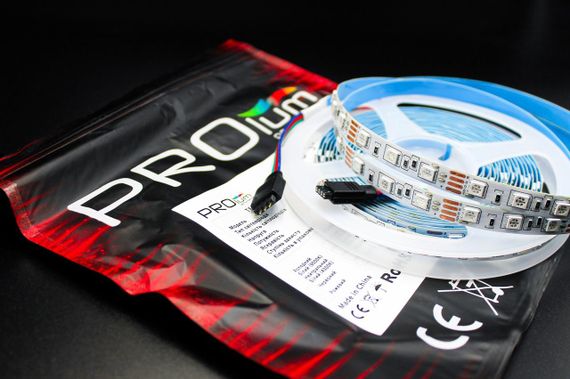 Світлодіодна LED стрічка PROLUM 12V 5050\60 IP20 Series S RGB | Зображення 6