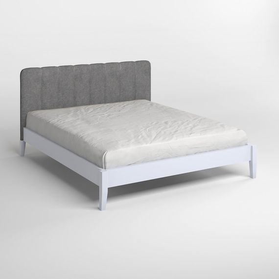 Полуторне дерев&#039;яне ліжко Mebigrand Лондон ДК Сіро-блакитний (S2010R80B)/Аляска 93 (Сірий) Б1 120х200 см | Зображення 1