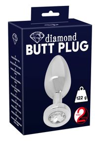 Анальна пробка з каменем You2Toys Jewel Buttplug, срібляста, Small Sex Aura