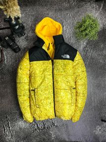 Чоловічий жовтий пуховик TNF  | 7-411