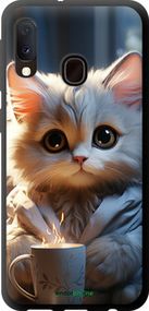 Чохол на Samsung Galaxy A20e A202F Білий кіт "5646b-1709-2448"